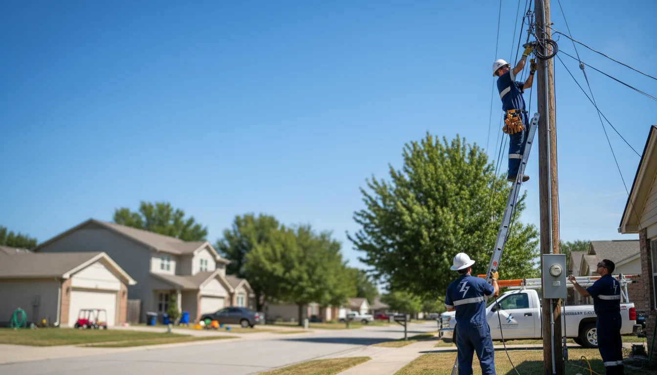 Residential electrician providing installation services in Anna, TX
